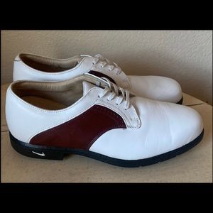 Nike Air Verdana Leather Last Saddle White/Brown Golf Shoes Women’s 10.5